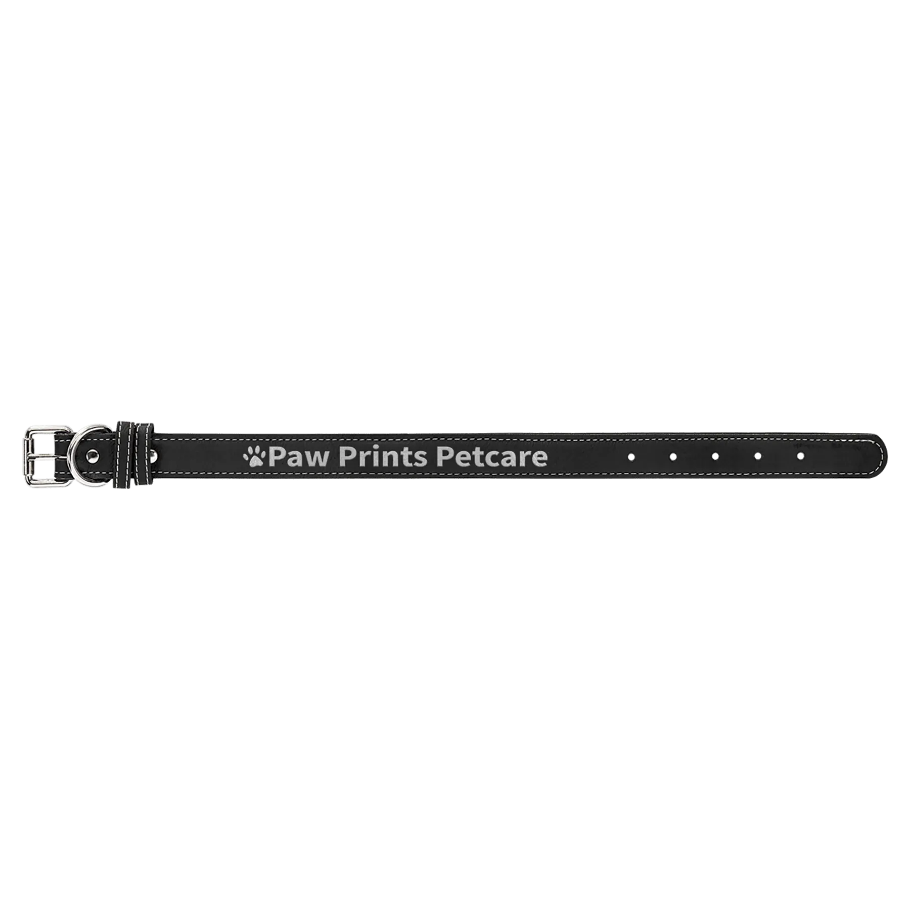 19X1" BLK/SLV DOG COLLAR