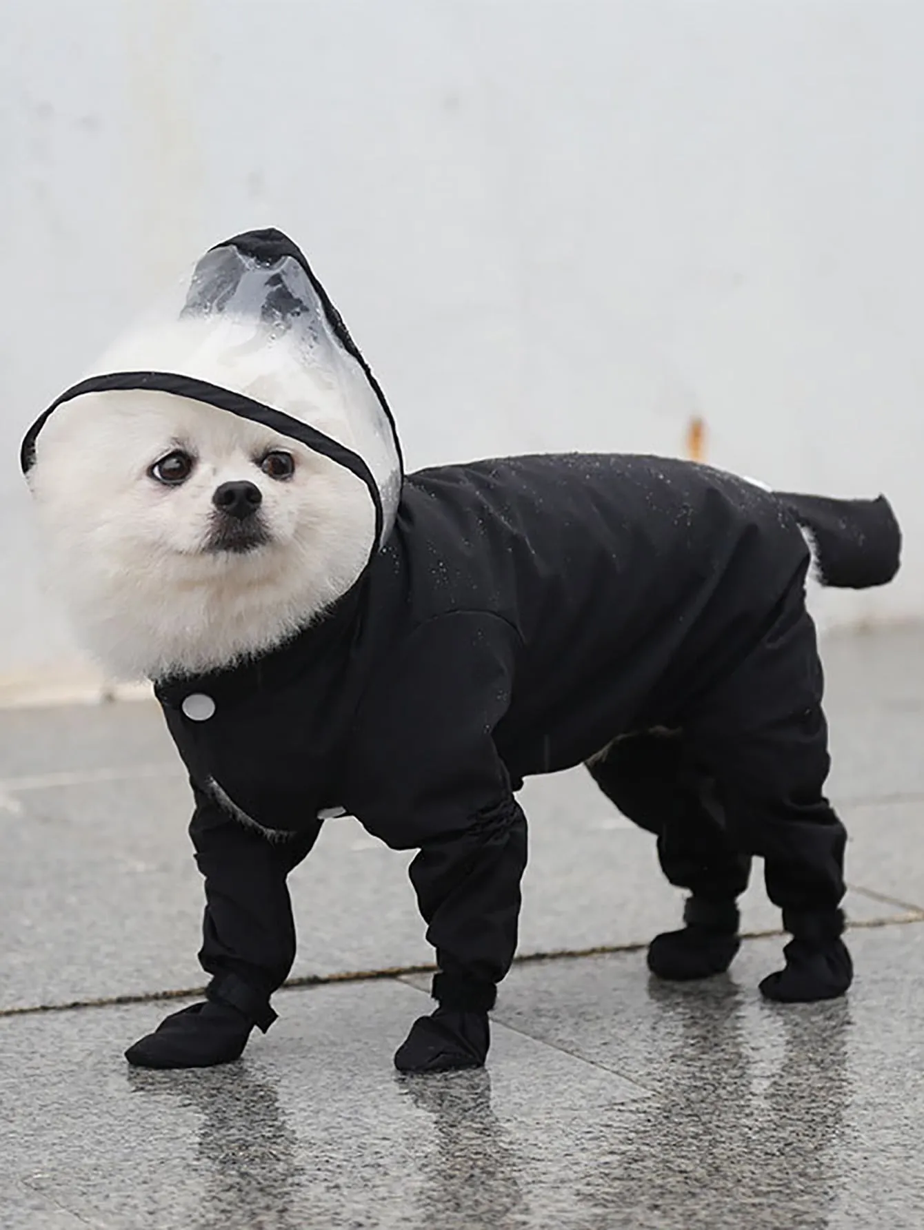 1pc Plain Pet Raincoat