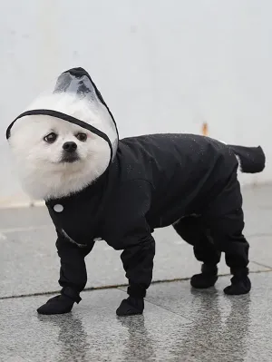 1pc Plain Pet Raincoat