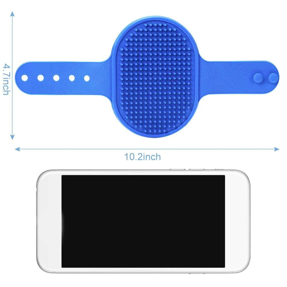 2 Packs Dog Grooming Brush Massage Rubber Comb Bath Scrubber