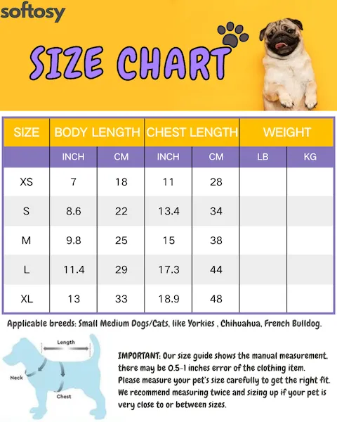 Animal Doll Decor Soft Dog Cat Vest