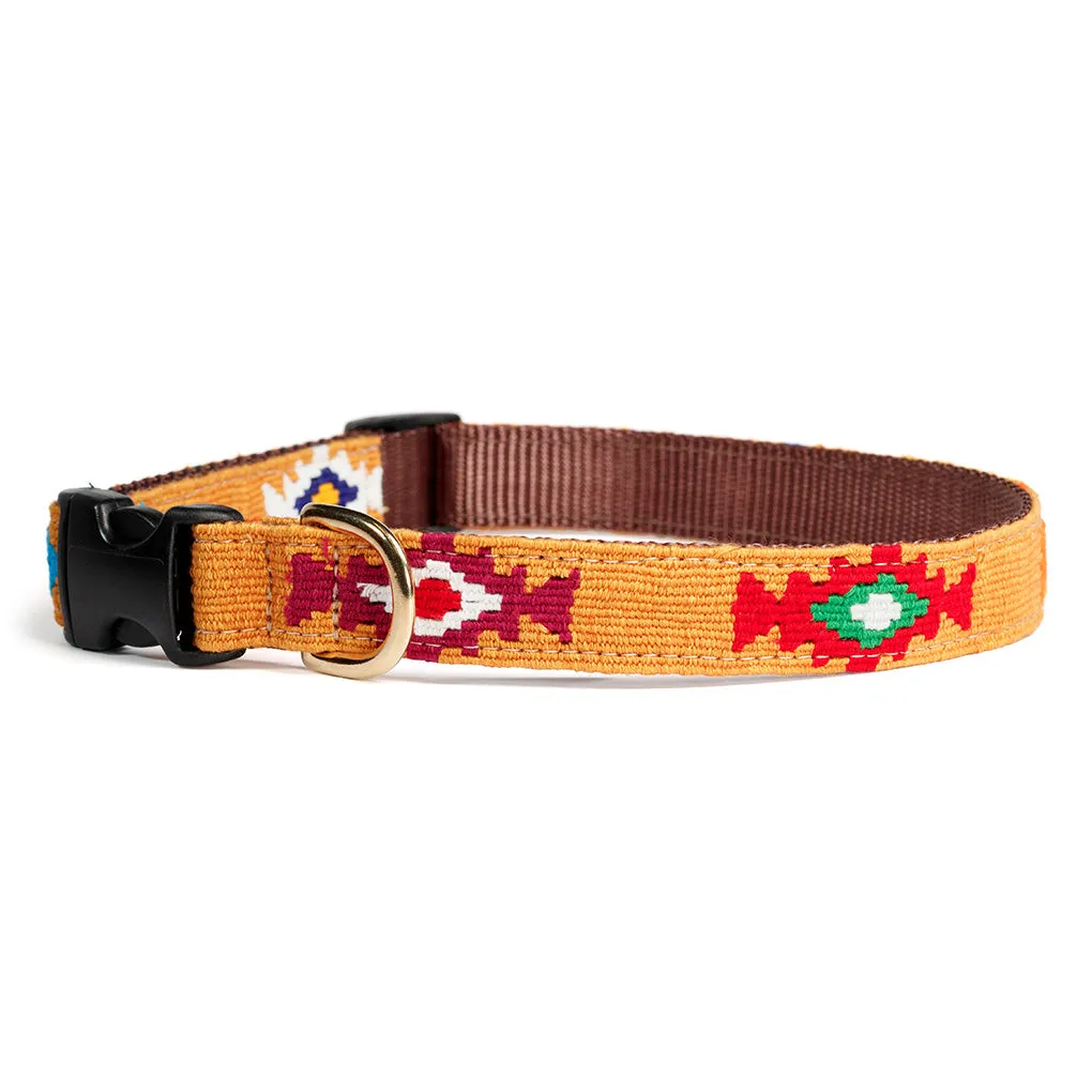 ATWCW God's Eye Gold - Mayan Artisan-Handmade Cat Collars