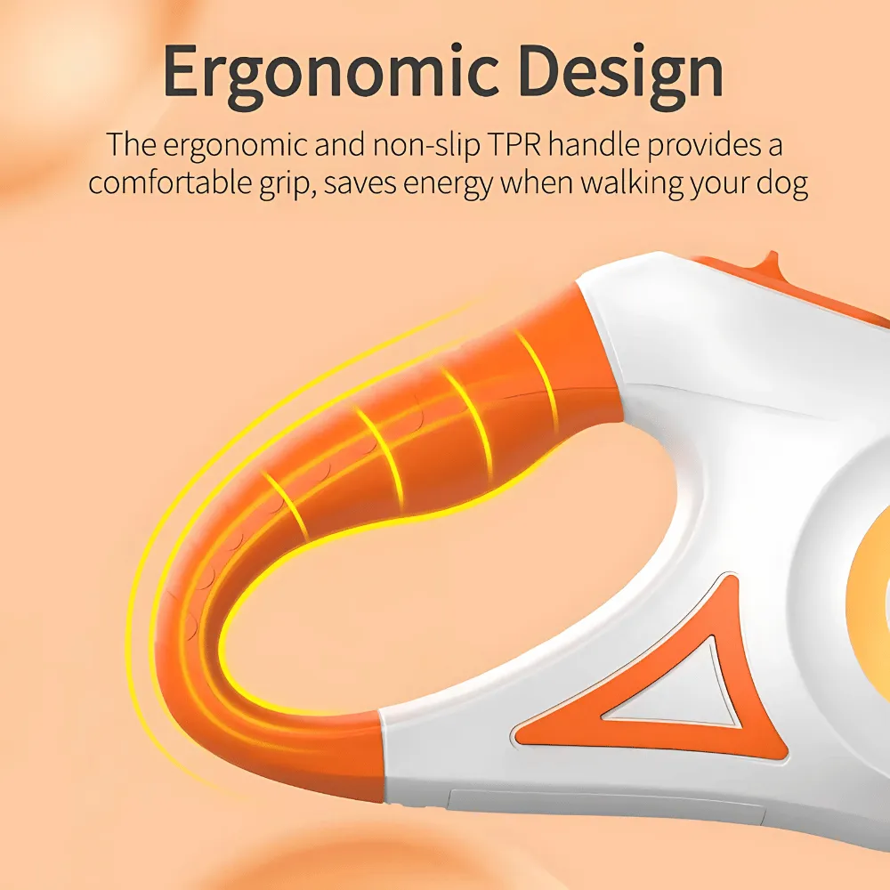 Automatic Retractable LED Dog Leash – Safe Night Walks with One-Hand Control
