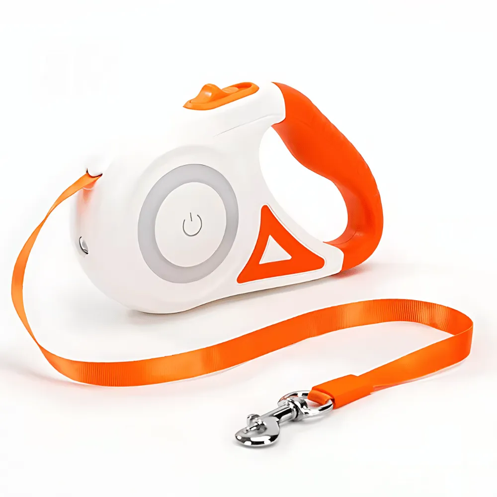Automatic Retractable LED Dog Leash – Safe Night Walks with One-Hand Control