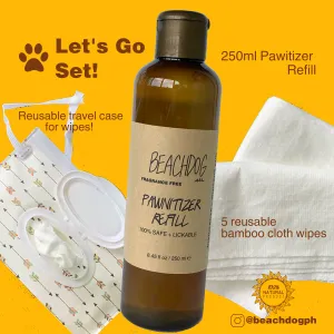 BeAchDoG Let's Go Set (reusable wet wipes)