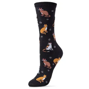Black Cats & Friend Crew Socks