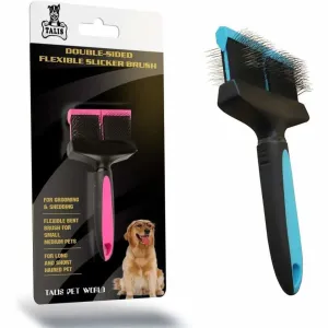 Brush Pet Double Sided Dog Grooming Comb Hair Cat Fur Shedding Trimmer