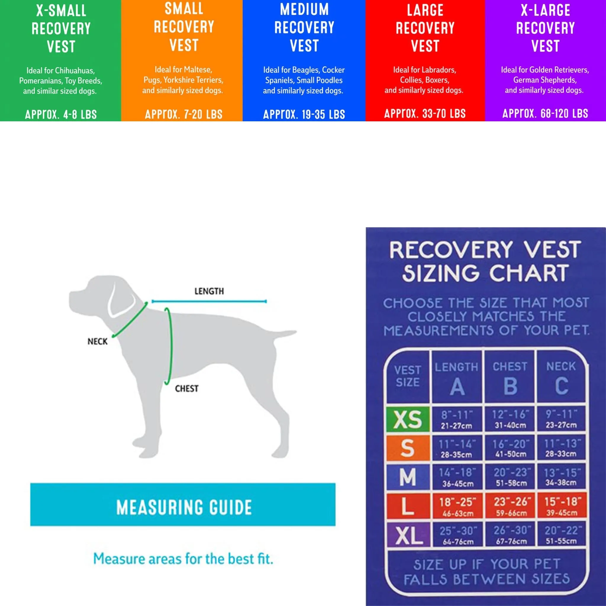 Calm Paws Calming Recovery Vest (5 Sizes)