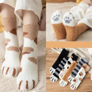 Cartoon White Socks 3d Dog Paw