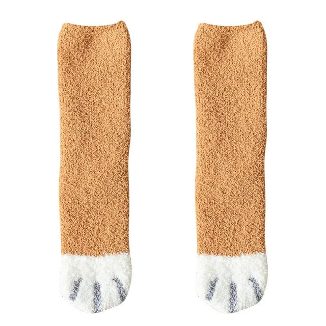 Cartoon White Socks 3d Dog Paw