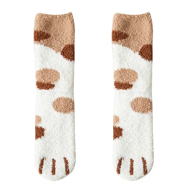 Cartoon White Socks 3d Dog Paw