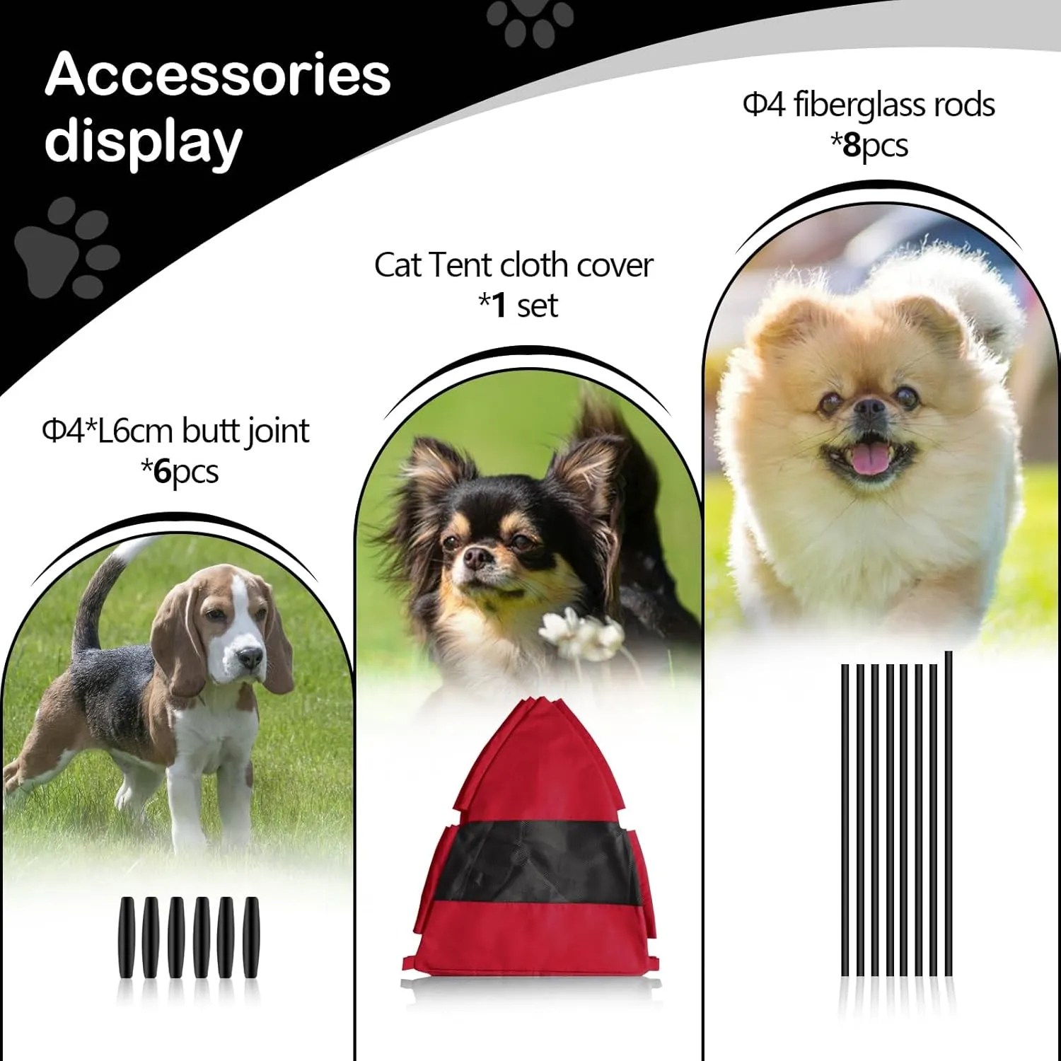 Cat Tent Outdoor/Indoor, Cat and Dog Waterproof Tent House, Outdoor Dog Bed Washable, Indoor/Outdoor Cave Nest Bed Small Dog Tent for Cat, Bunny and Small Animal (Red, S)
