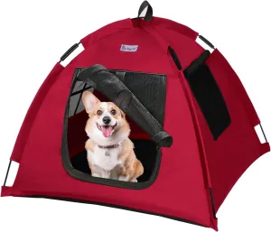 Cat Tent Outdoor/Indoor, Cat and Dog Waterproof Tent House, Outdoor Dog Bed Washable, Indoor/Outdoor Cave Nest Bed Small Dog Tent for Cat, Bunny and Small Animal (Red, S)
