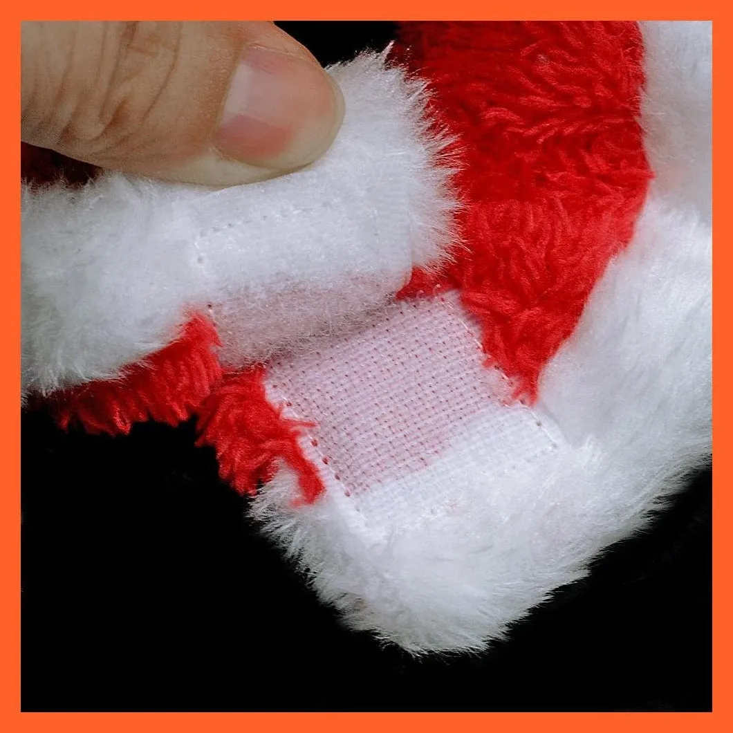 Christmas Dog Hat And Collar | Dogs Costume Santa Hats & Necklace With Bell