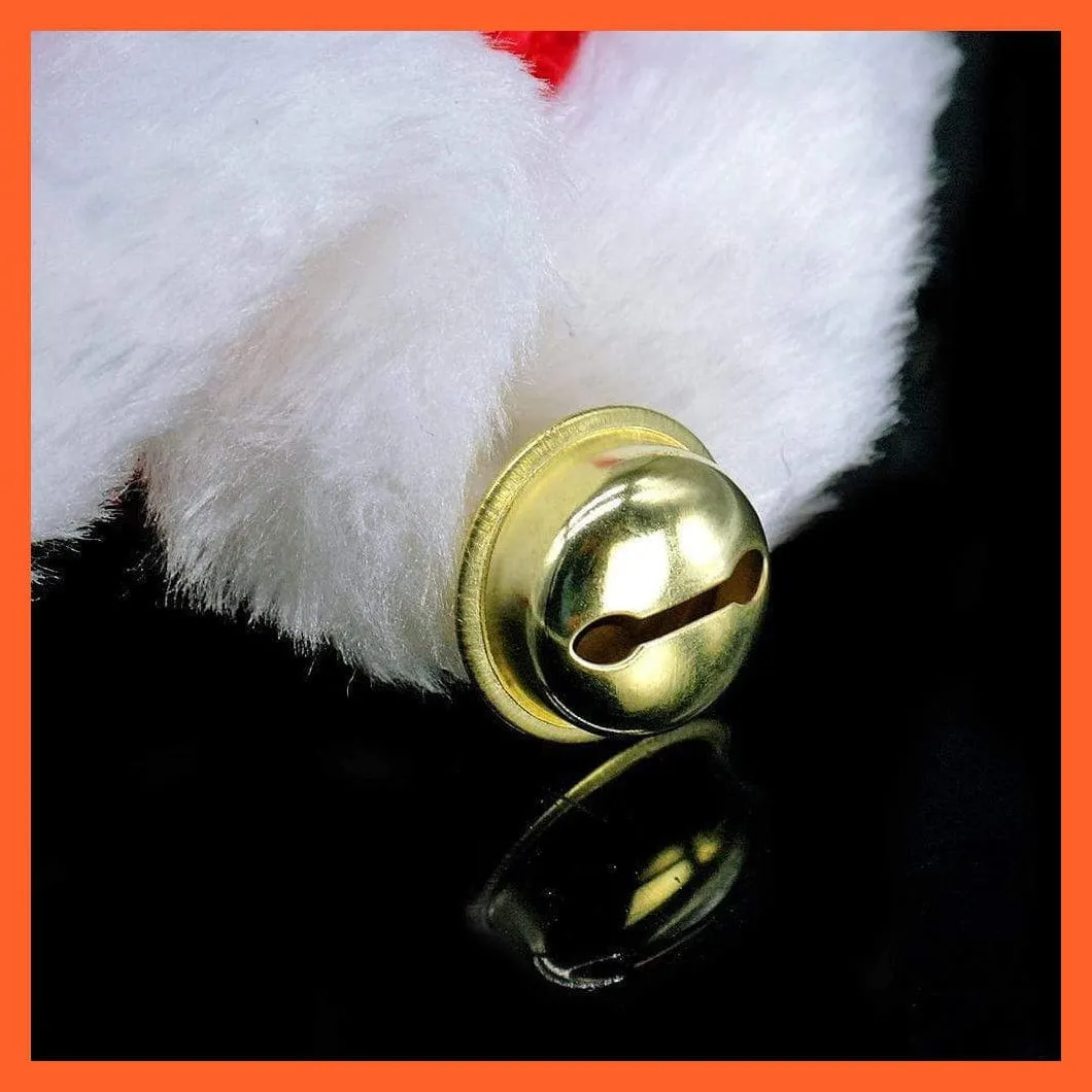 Christmas Dog Hat And Collar | Dogs Costume Santa Hats & Necklace With Bell