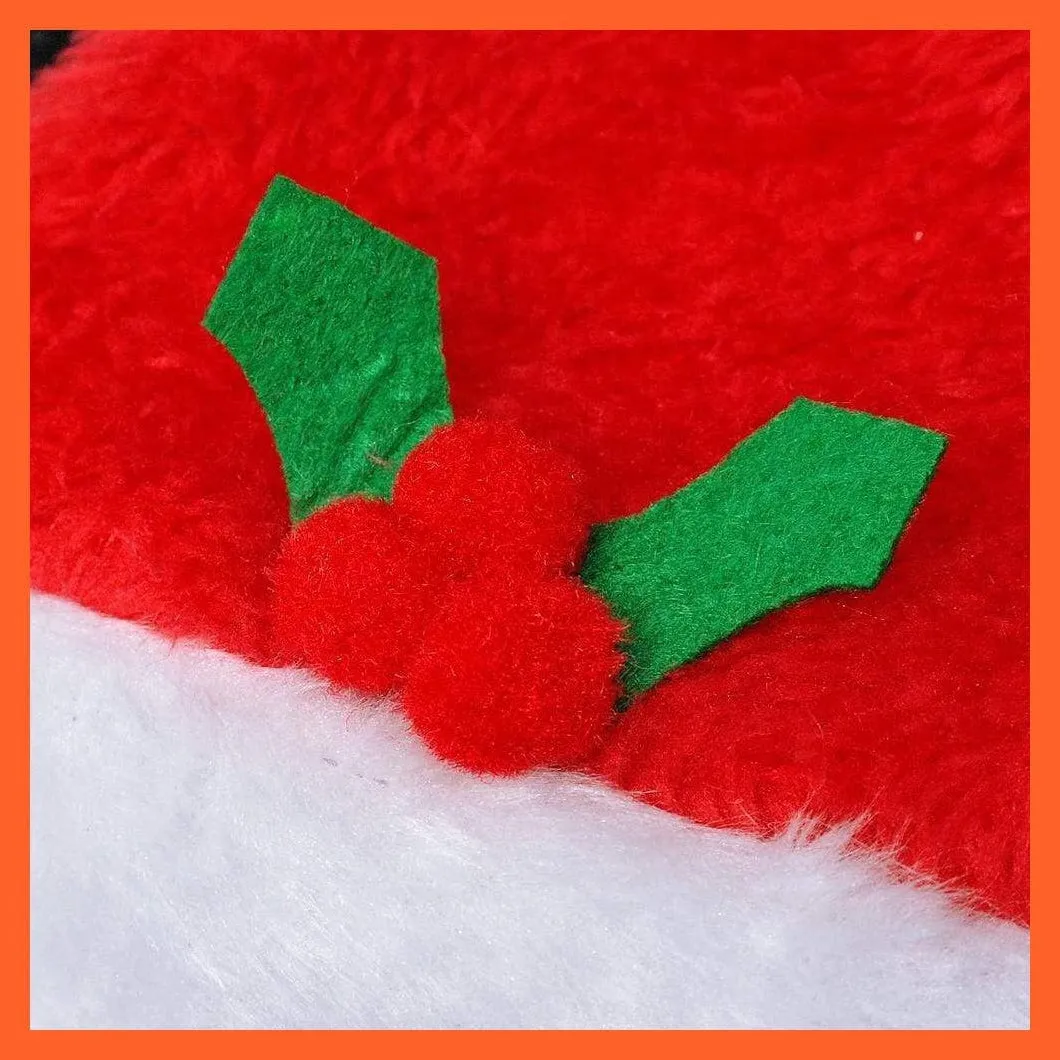 Christmas Dog Hat And Collar | Dogs Costume Santa Hats & Necklace With Bell