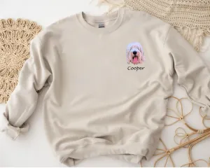 Colorful Custom Pet Portrait Crewneck Sweatshirt