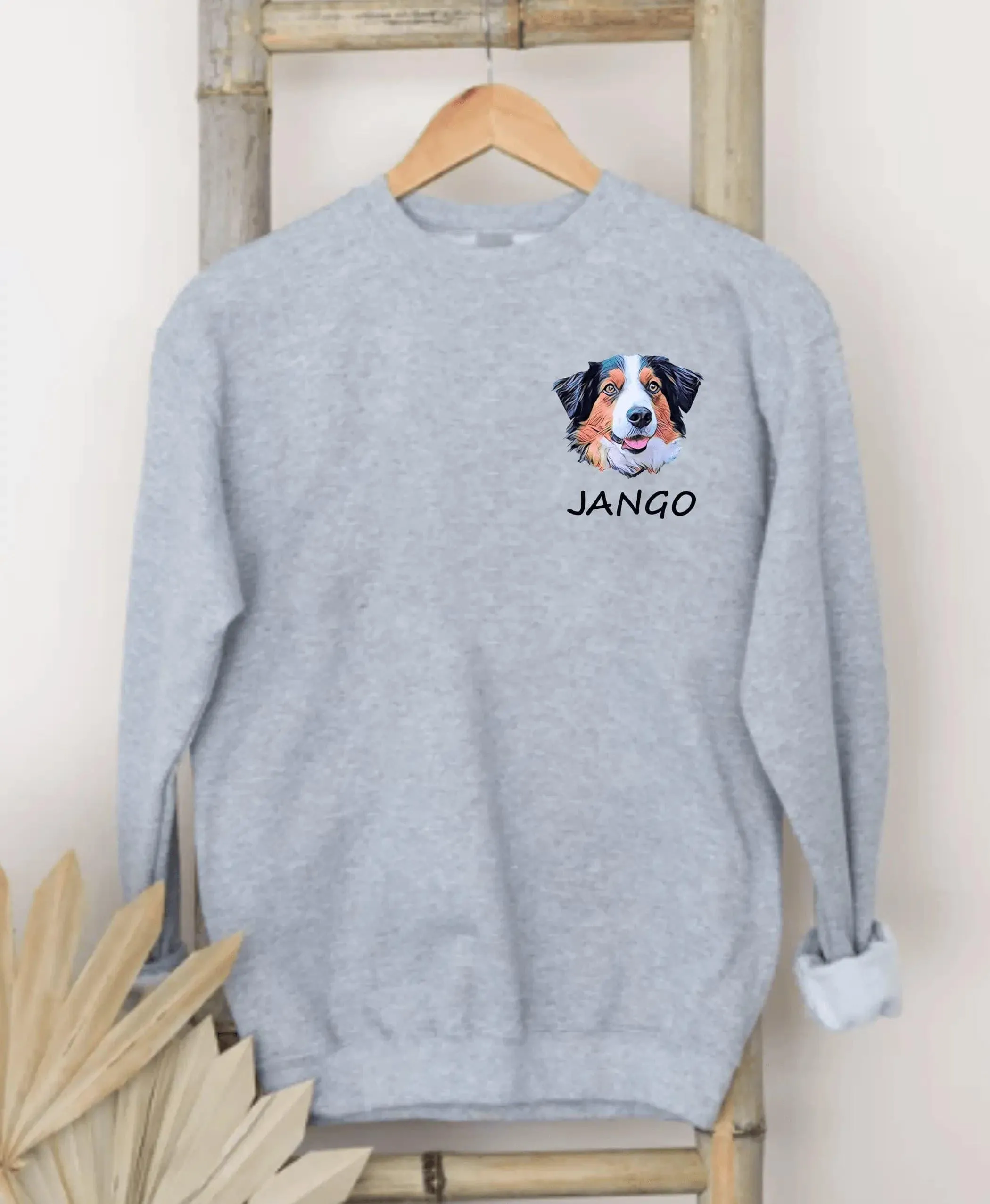 Colorful Custom Pet Portrait Crewneck Sweatshirt