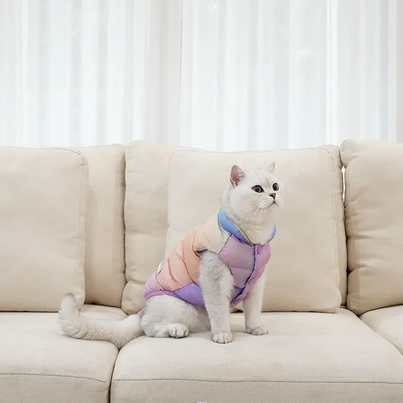 Colorful Pet Vest for Winter Warmth
