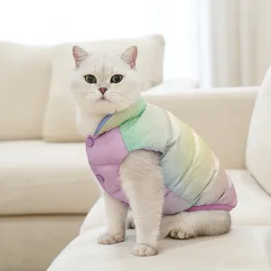 Colorful Pet Vest for Winter Warmth