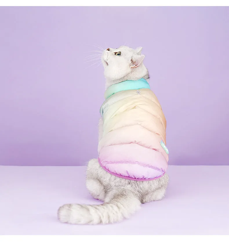 Colorful Pet Vest for Winter Warmth