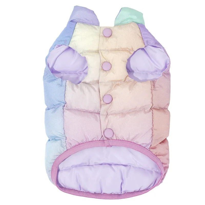Colorful Pet Vest for Winter Warmth