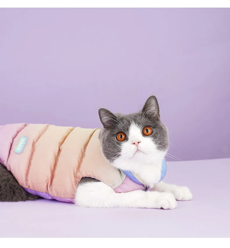 Colorful Pet Vest for Winter Warmth