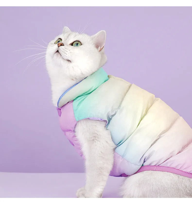 Colorful Pet Vest for Winter Warmth