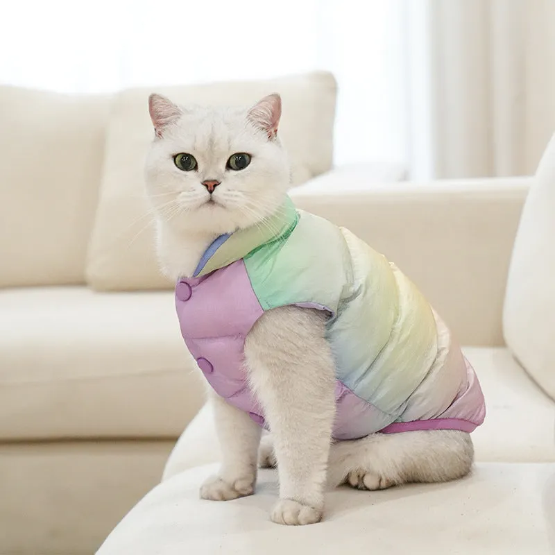 Colorful Pet Vest for Winter Warmth