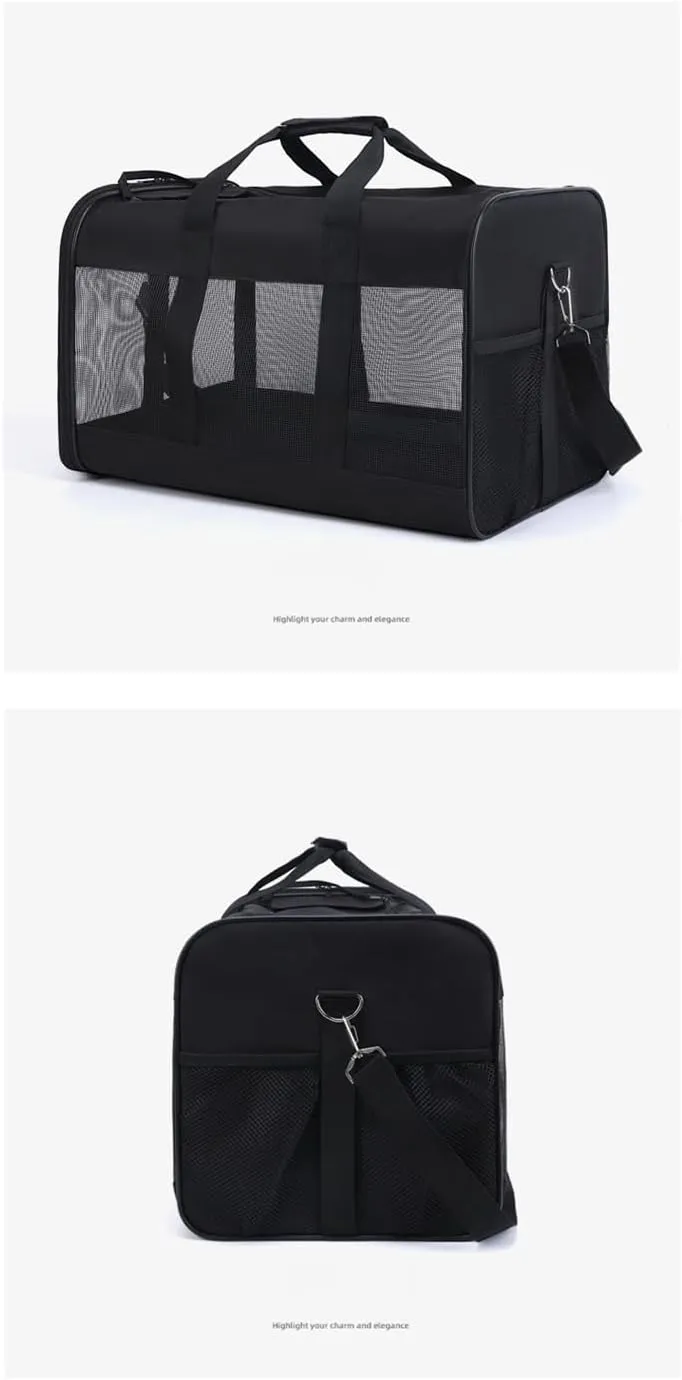 Comfortable & Stylish Pet Carrier Bag  Soft-Sided Travel Tote for Cats, Dogs, & Small Pets  Portable, Durable, and Breathable Pet Carrier for Travel, Outdoor (Large)