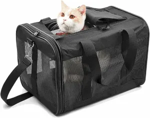 Comfortable & Stylish Pet Carrier Bag  Soft-Sided Travel Tote for Cats, Dogs, & Small Pets  Portable, Durable, and Breathable Pet Carrier for Travel, Outdoor (Large)