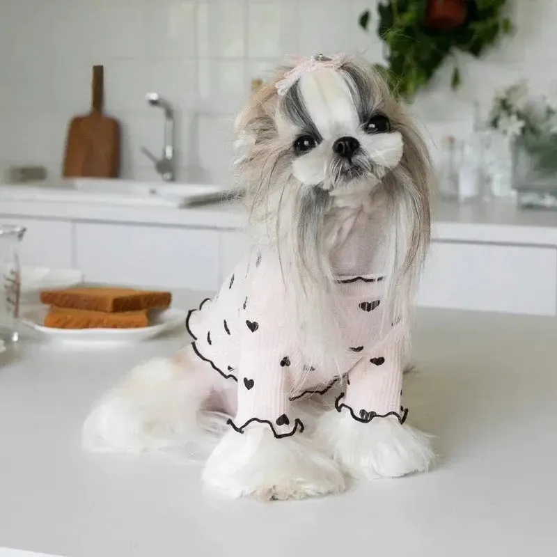 Cozy Embroidered Bear Pet Vest for Winter