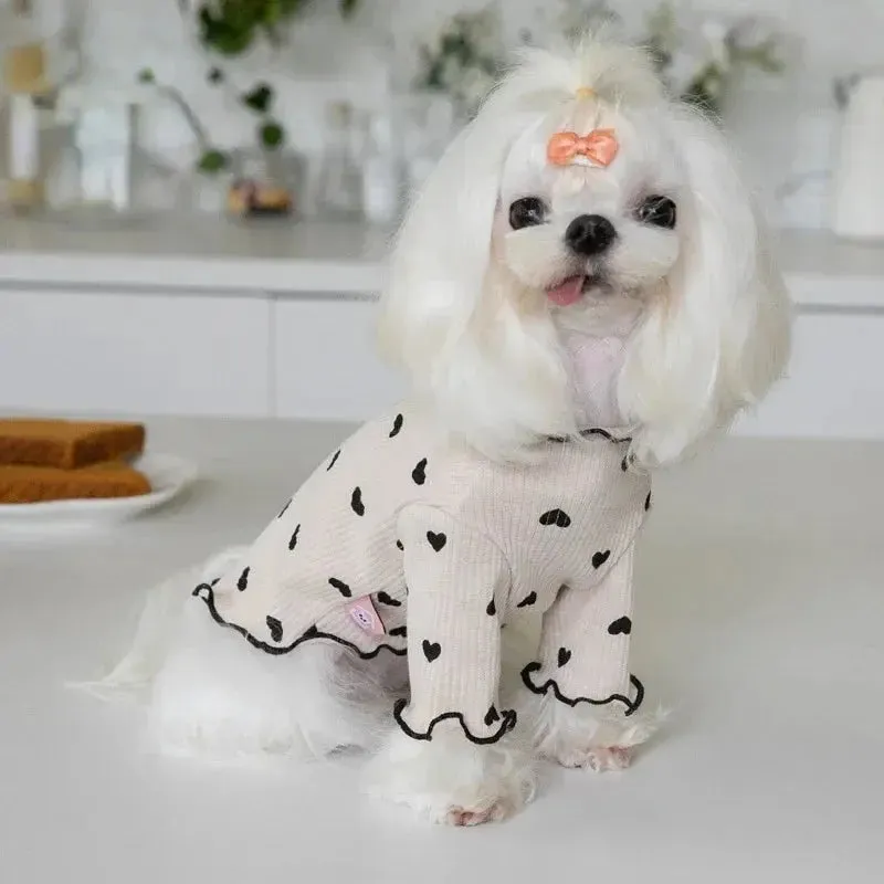 Cozy Embroidered Bear Pet Vest for Winter