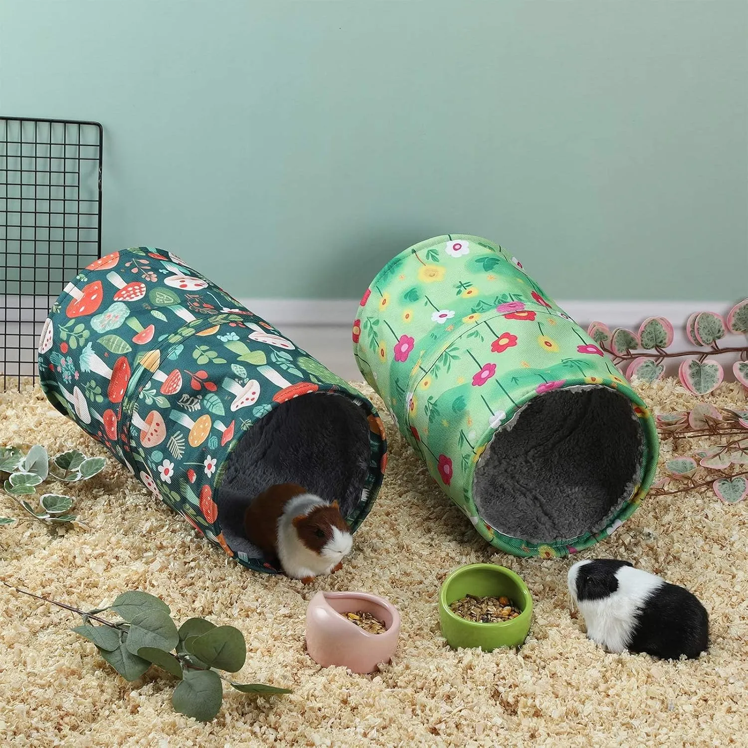Cute Floral Guinea Pig Hideout Tunnel Bunny Tunnel Guinea Pig Tunnels and Tubes Hamster Tunnel Soft Tunnel
