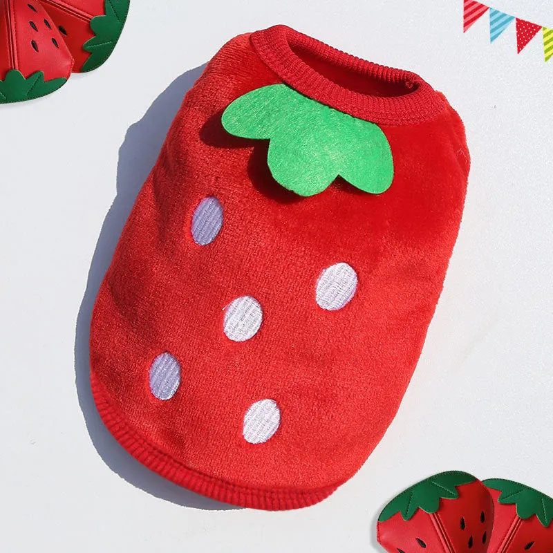 Cute Pet Clothes | Thickened Autumn and Winter Puppy Flannel Cartoon Vest | Teddy Dog Clothes