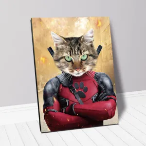 Dead Cool - Dead Pool Superhero Inspired Custom Pet Portrait Canvas