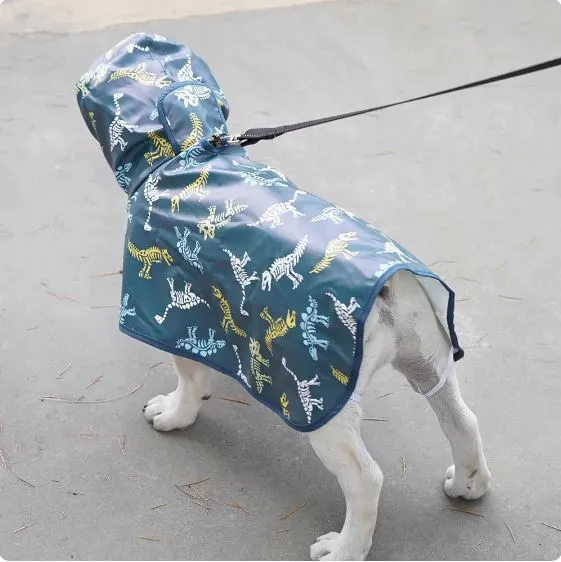 DinoGuard French Bulldog Dinosaur Raincoat Waterproof Pet Apparel