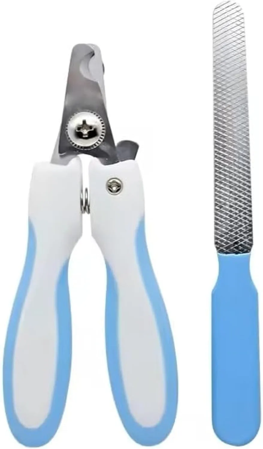 Dog & Cat Pets Nail Clippers and Trimmers Suitable for Medium to Small Dogs, Cats, Rabbits and Guinea Pigs - Safety Lock/Protective Guard to Avoid Over Cutting (Blue)