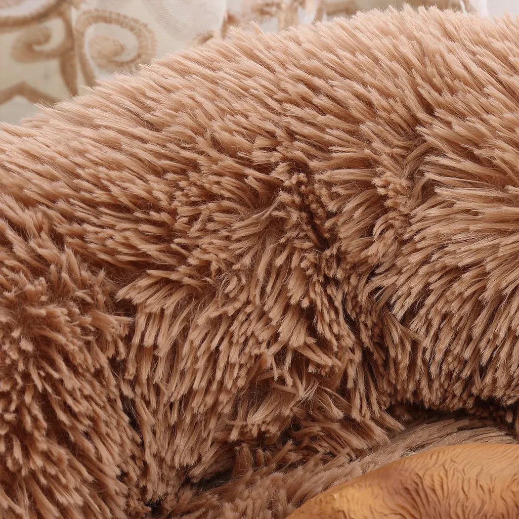 Dog Bed XXL, Soft Winter Cushion Mat, Brown