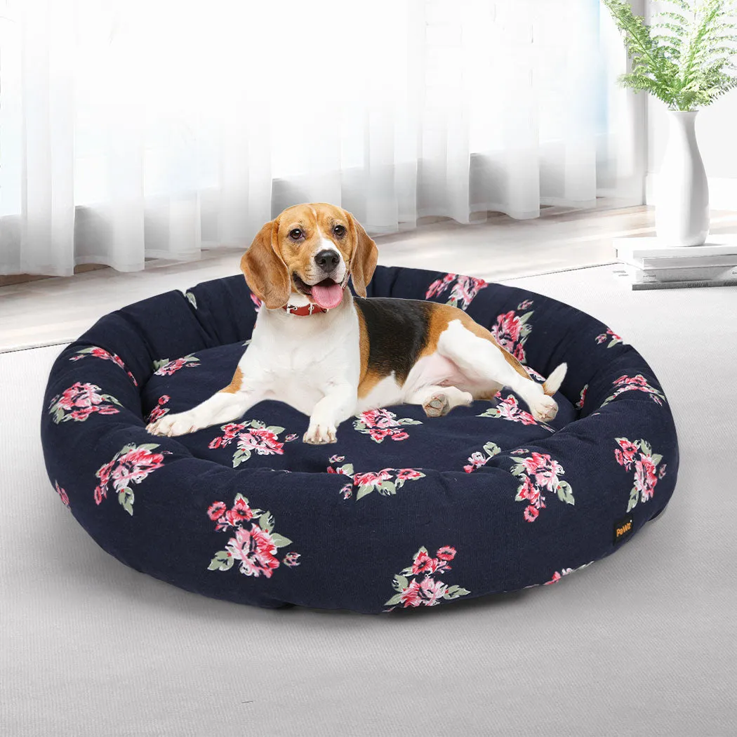 Dog Calming Bed Pet Cat Washable Portable Round Kennel for Summer Outdoor - XL