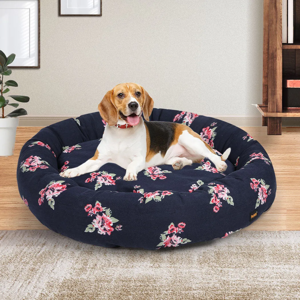 Dog Calming Bed Pet Cat Washable Portable Round Kennel for Summer Outdoor - XL