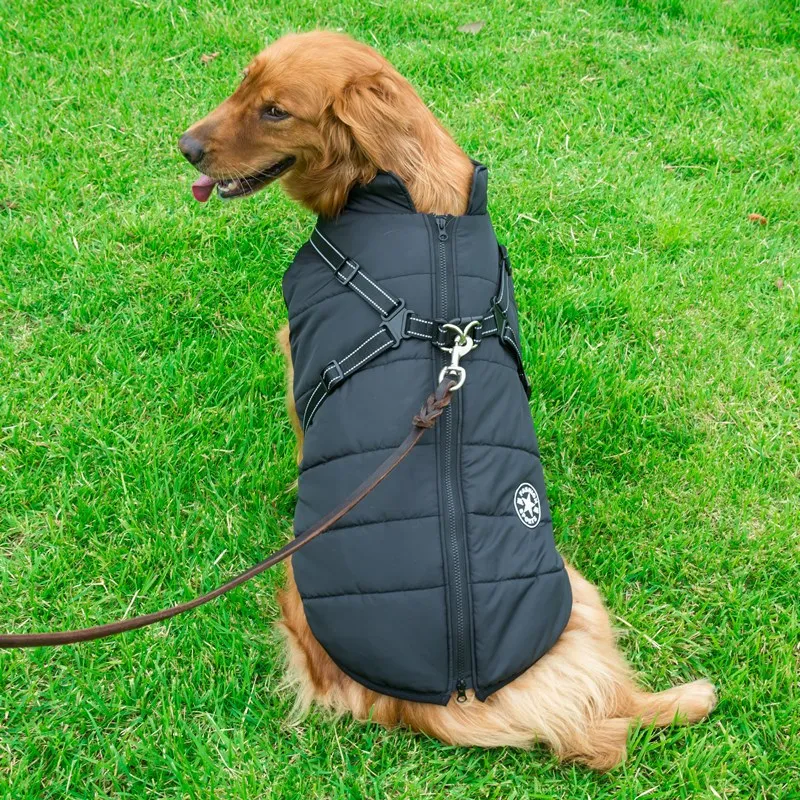 Dog Clothes Integrated Zip-up Cotton Coat