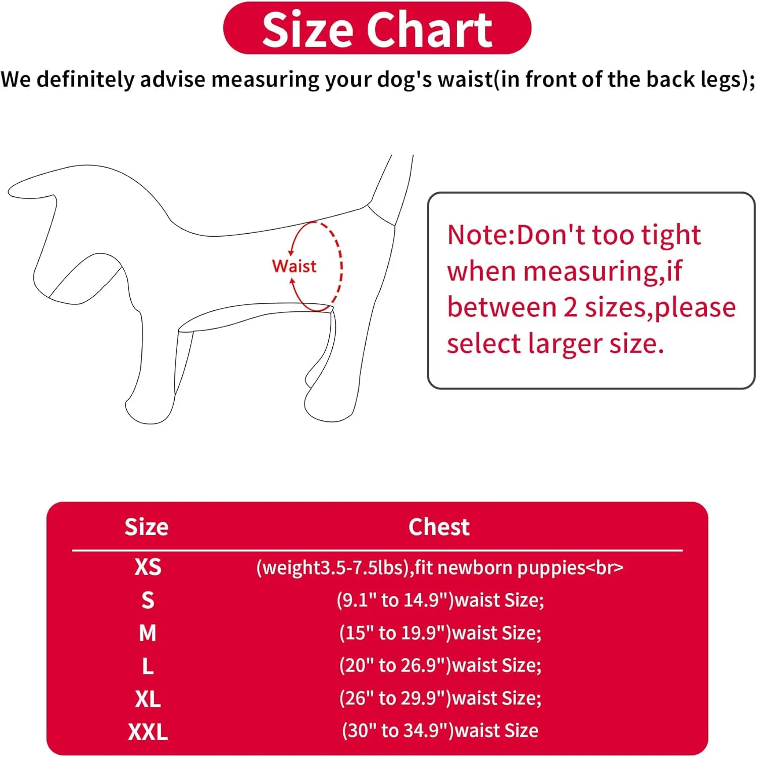 Dog Diapers Female for Small Dogs,(3 Pack) Premium Washable Reusable Leakproof Puppy Nappies,M