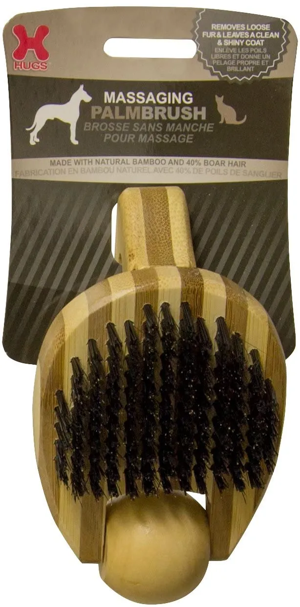 Dog Massage Brush - Massaging Pet Palm Brush - Hugs Pet Products