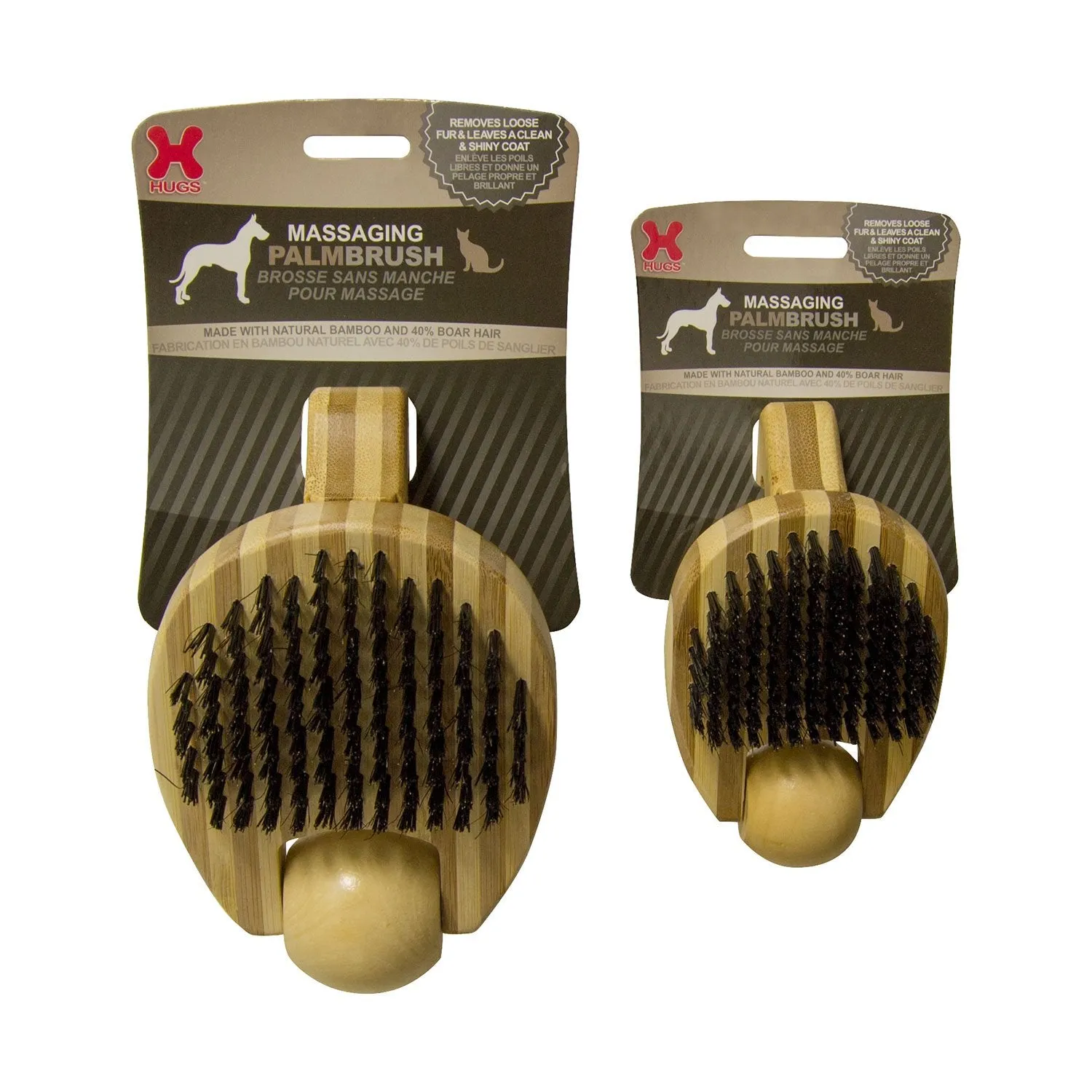 Dog Massage Brush - Massaging Pet Palm Brush - Hugs Pet Products