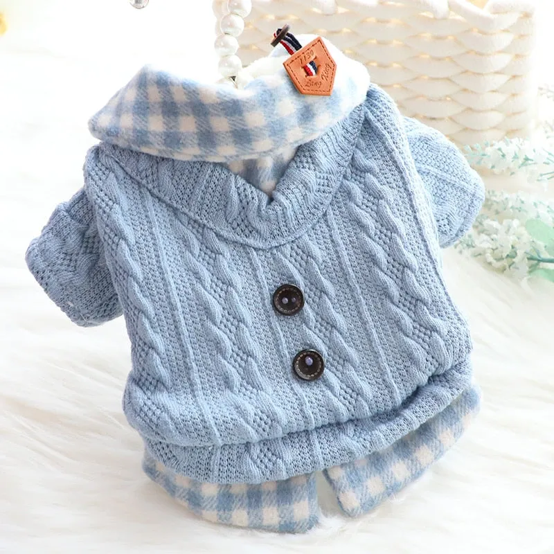 Dog Sweater Plaid