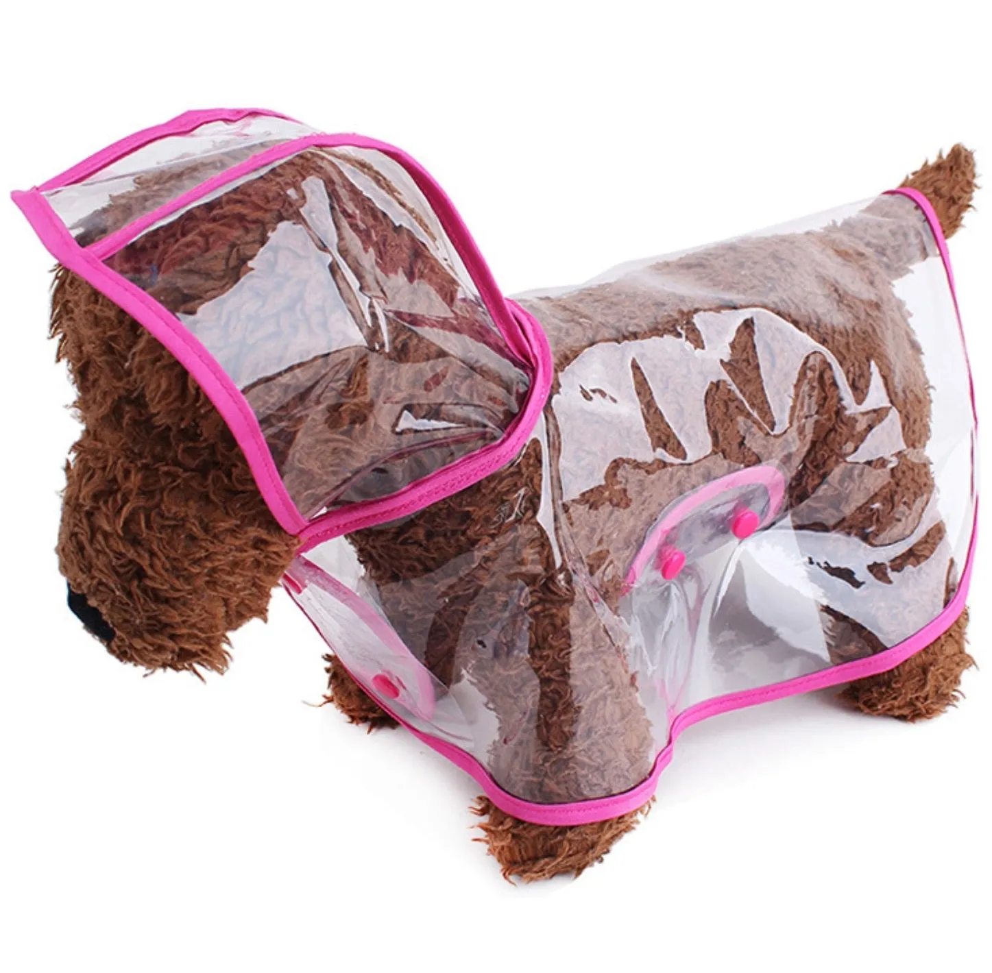 Dog Transparent Raincoat Jacket with Hoodie