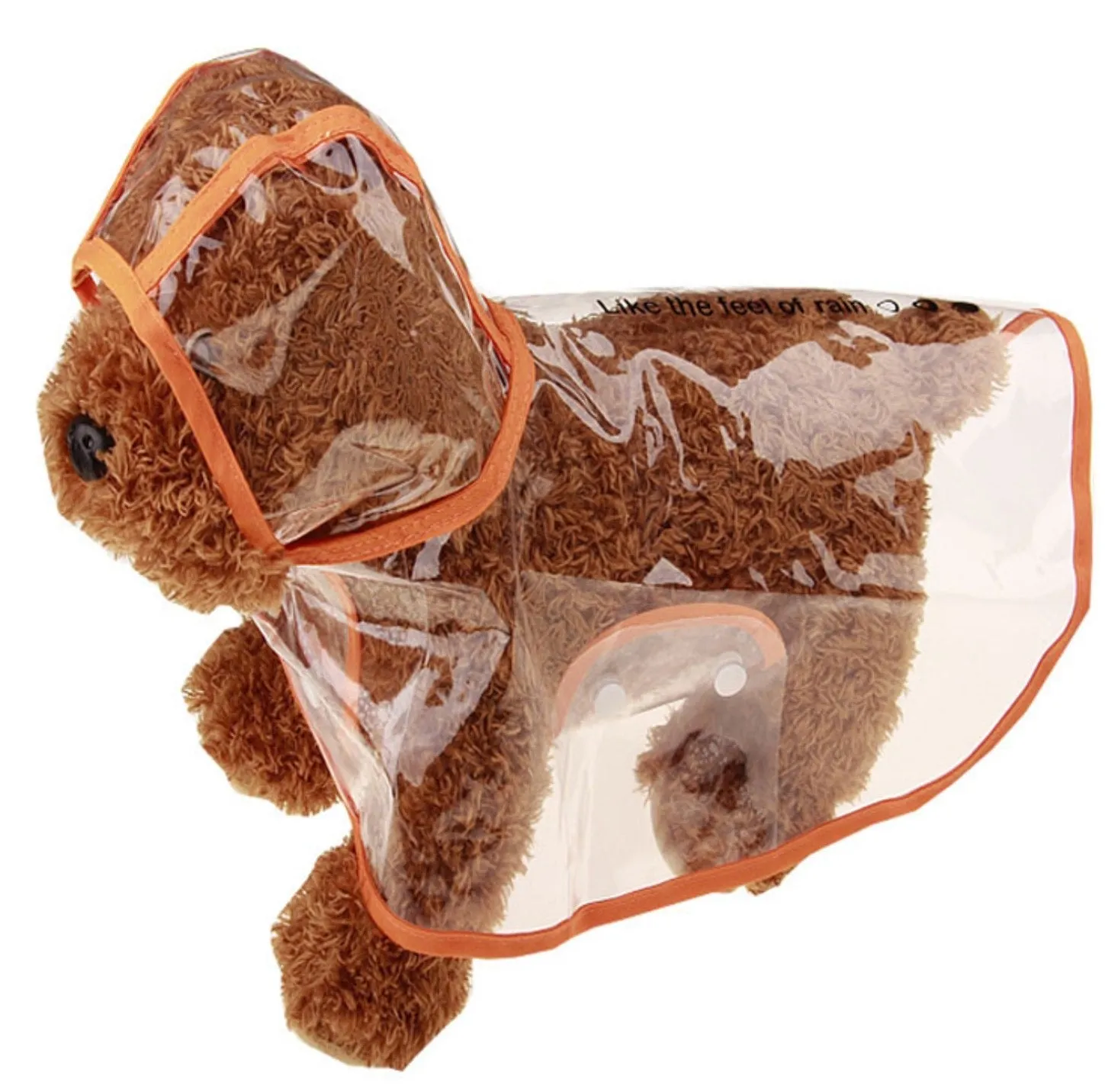 Dog Transparent Raincoat Jacket with Hoodie