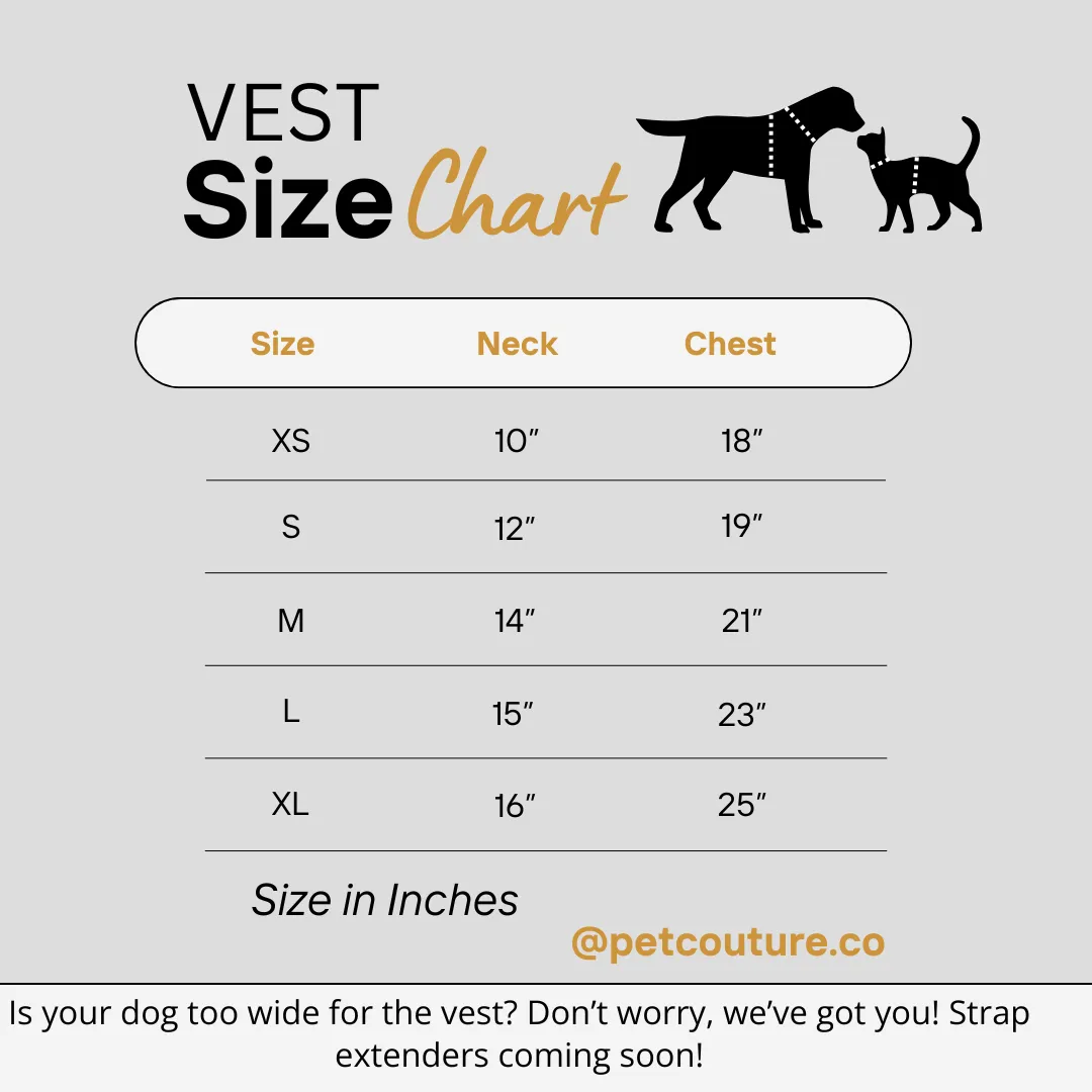Dog Vest JulesRoche Minky Fabric Soft Inside & Out