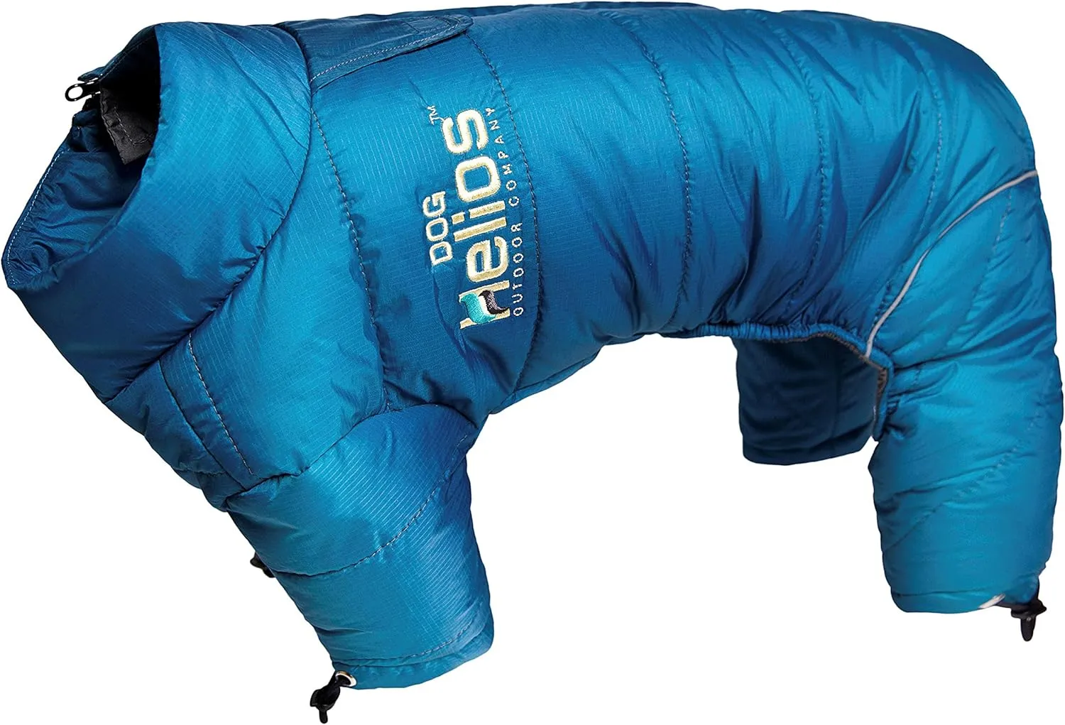 DOGHELIOS 'Thunder-Crackle' Full-Body Bodied Waded-Plush Adjustable and 3M Reflective Pet Dog Jacket Coat w/ Blackshark Technology, X-Small, Blue Wave